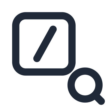 Keyboard shortcut slash key for quick search line icon