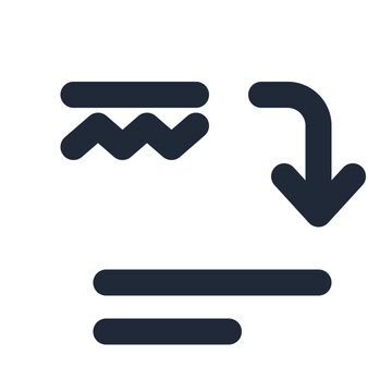 Did you mean spelling suggestion with correction arrow line icon