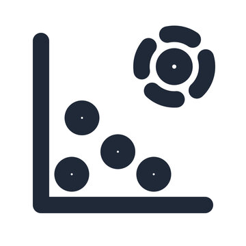 Outlier detection scatter chart line icon