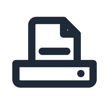 Document scanner machine with paper line icon