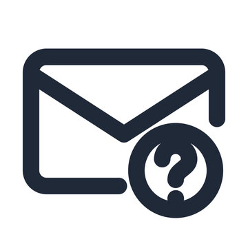 Envelope from unknown sender with question mark