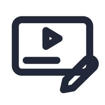 Video Caption Editing Pencil Icon