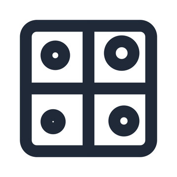 Quadrant matrix scatter map line icon