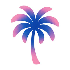 Obraz premium PNG Vibrant gradient palm silhouette