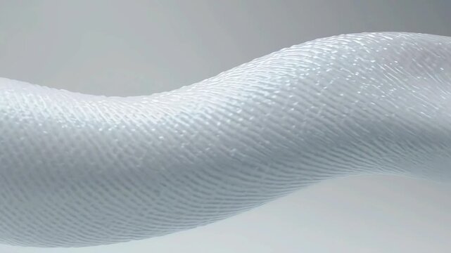 Surreal Liquid White Porcelain Flowing Like Silk Fabric in Zero Gravity, Abstract Luxury 4K Background