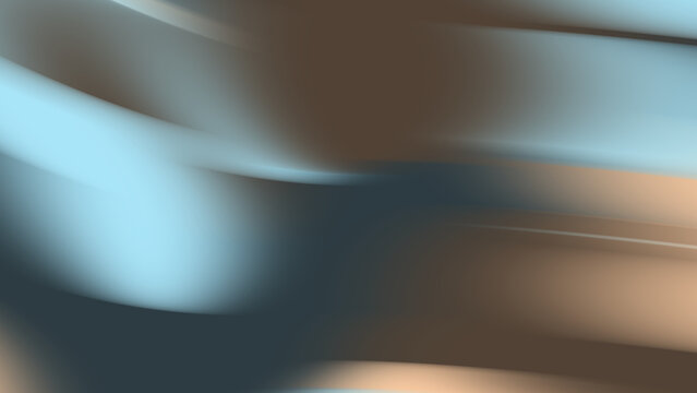 Abstract blue and brown flowing waves with soft motion blur effect for modern digital background, elegant liquid texture for website banner or presentation