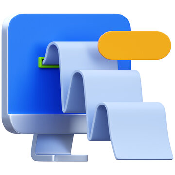 3D Payroll Processing Icon