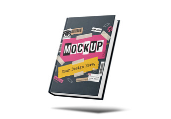 Hardcover Book Shown Floating Mockup