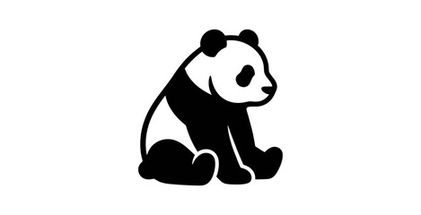 Minimalist Panda Bear Vector Illustration © widodo