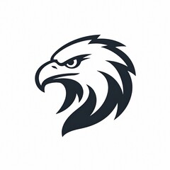 Fototapeta premium Minimalist Eagle Head Logo Vector Illustration