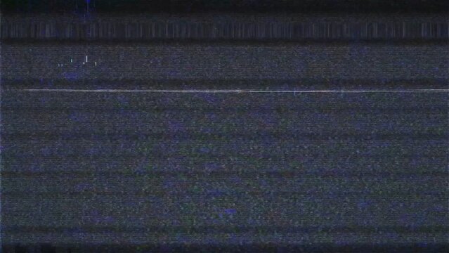 Glitch effect abstract background with horizontal lines and digital noise creating a retro television static visual.