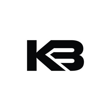 letter kb logo design vector