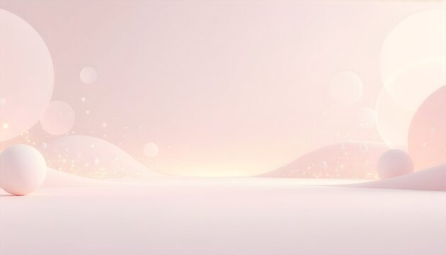 Premium 3D abstract background with pale pink bokeh for women health and nursing care presentation