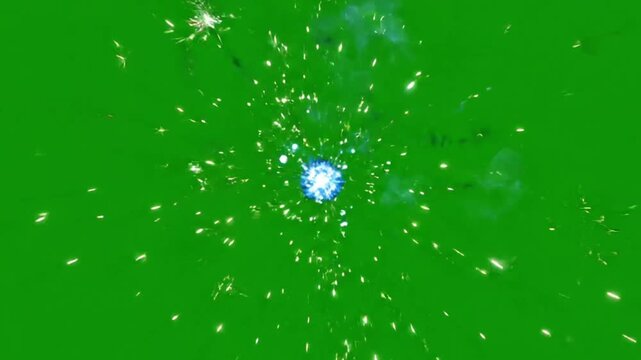 Blue Particle Explosion