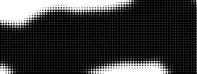 High contrast dot matrix halftone pattern with curved gradient with transition subtle horizontal showcases striking black horizontal band dynamic © Nouman