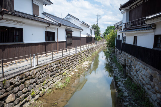 Canal And Traditional Townscape In Ukiha