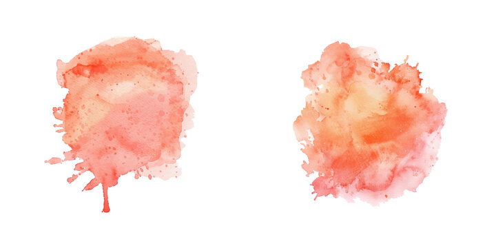 peach watercolor splash watercolor vector illustration