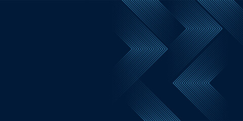 Abstract blue technology background. Shiny blue arrow lines pattern. Futuristic tech concept. Suit for business, corporate, website, presentation, banner, cover, flyer © Muhammad