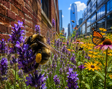 The Pollen Baskets Are Full &mdash; The Corridor Is Working Exactly as Intended &mdash; The Glass Tower Is Behind the Lavender &mdash; The Bee Is Not Concerned &mdash; The City Made Space