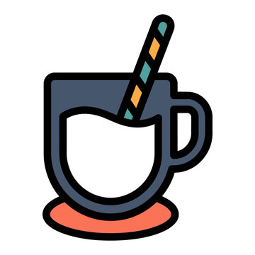 Contrast Barium Liquid Cup Icon for Gastric Scan