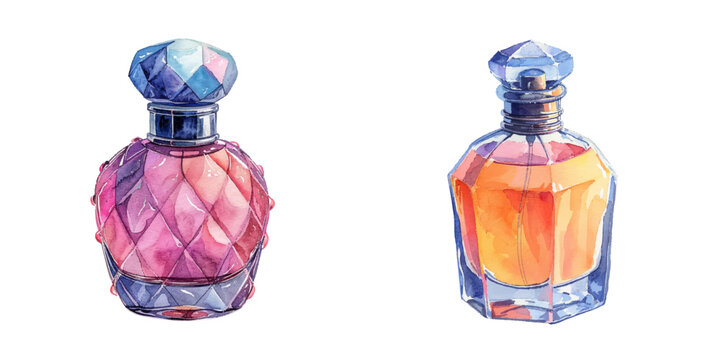 parfume watercolor vector illustration