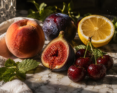 very Texture Demanding to Be Touched &mdash; The Peach Velvet &mdash; The Fig Interior &mdash; The Plum Bloom Intact &mdash; The Lemon Oil Frozen Mid-Spray &mdash; All the Feels
