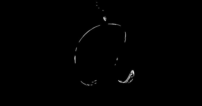 White Liquid Impact With Exaggerated Bounce Animation