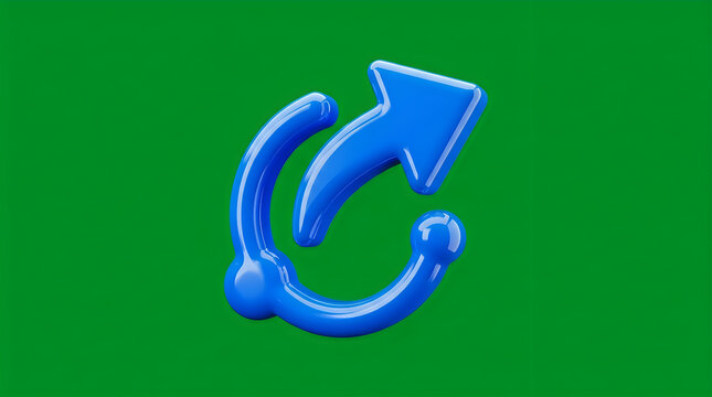 Blue refresh circular arrow icon