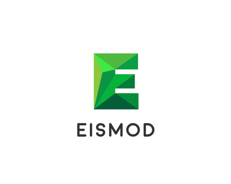 Geometric letter E logo. This logotype is designed for technology startups digital agencies software development firms engineering consultancies and modern brand identities.