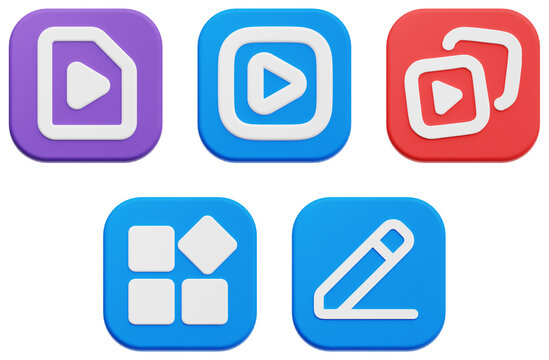 User Interface 3D Icon Pack 3D Icon Isolated On The White Background