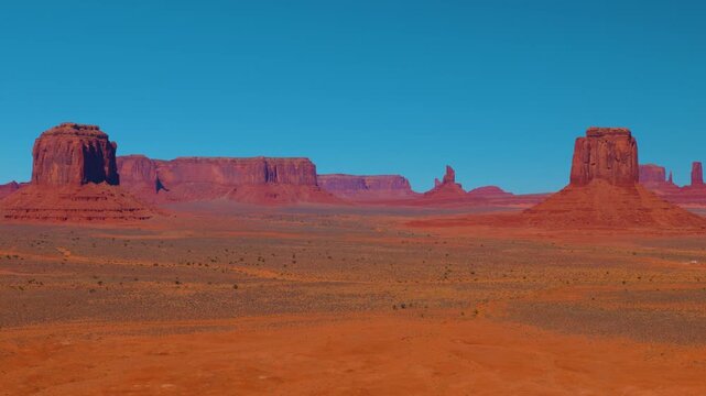 Monument Valley Panoramic View of Buttes and Desert, Arizona, USA