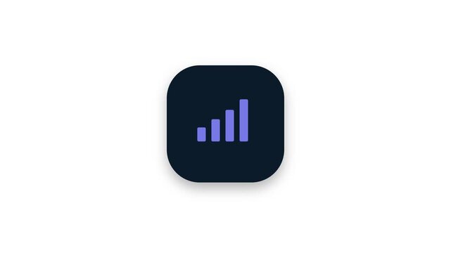 Minimalist cellular signal strength bar icon