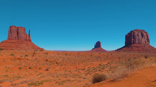 Monument Valley Panoramic View of Buttes and Desert, Arizona, USA