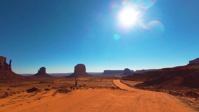 Monument Valley POV Scenic Drive Through Navajo Tribal Park, Arizona
