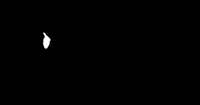 Cartoon White Blob Dropping With Squash And Stretch