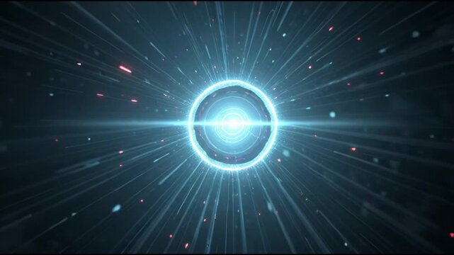 Dynamic abstract light tunnel for b roll advertising, illustrating speed, data, energy core,  technological journey and advanced technology. An impactful visual for various projects.