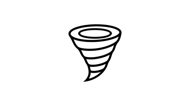 Tornado icon illustration. Simple weather symbol for storm and cyclone forecast.