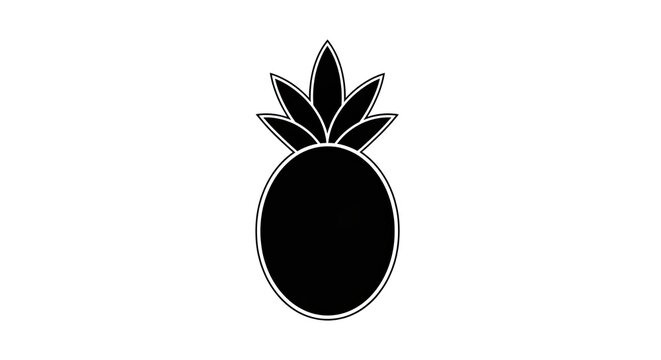 Minimalist pineapple silhouette icon.