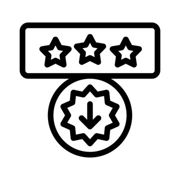 downvote line icon