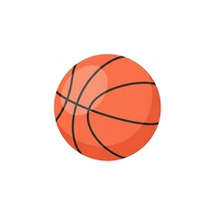 Fototapeta premium Single basketball isolated on a white background with slam dunk three pointer fast break pick and roll zone defense man to man basketball equipment competition isolated athletic