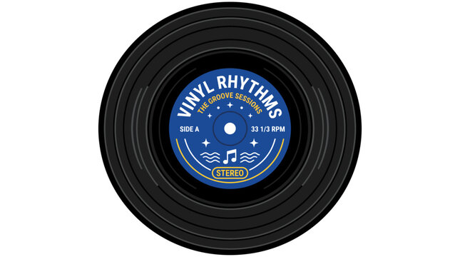 Vintage vinyl record featuring NASCAR racing team logo design.