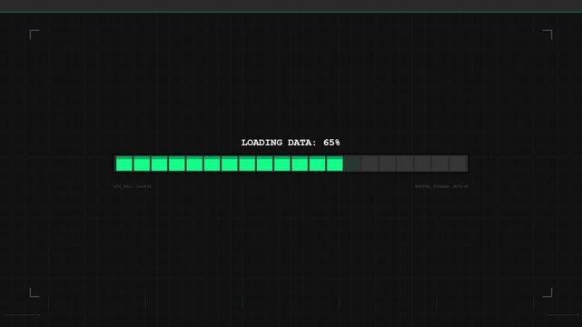 Futuristic Digital HUD Loading Progress Bar Data Interface