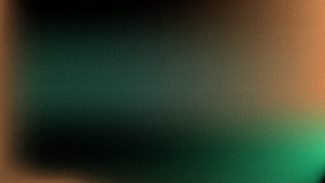 Moody Grainy Gradient Background with Dark Green and Orange Blurs