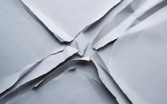 Torn White Paper With Creases A Textured Background
