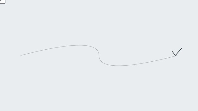 Minimalist animated checkmark on animation 4k white background, for business success, and task completion