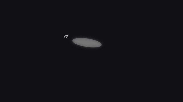 Minimalist percentage symbol animation rotating on dark 4k background, for financial data, and sales promotion