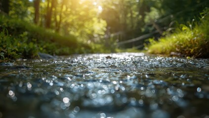 Fototapeta premium Atmosphere, backdrop, haze, detail, stream, setting, movement, woods