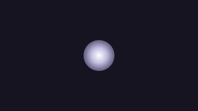 Glowing abstract sphere floating in dark space, minimalist light orb background, digital motion animation 4k