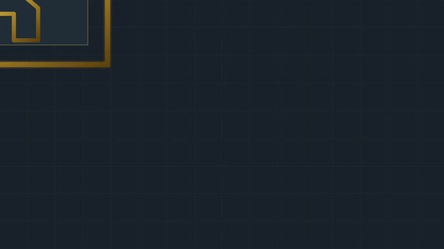 Gold frame border animation on dark 4k background, for luxury presentation, and cinematic title sequences