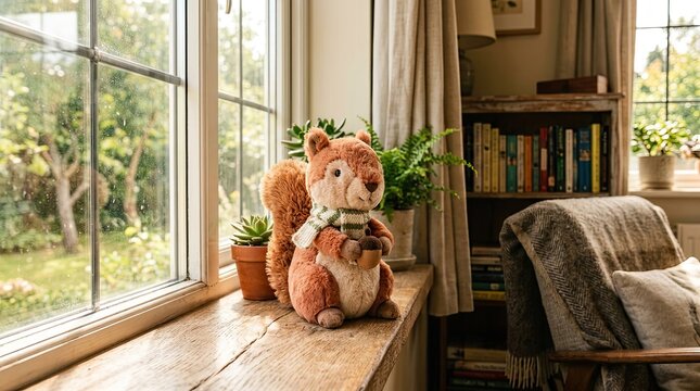 teddy bear on the porch